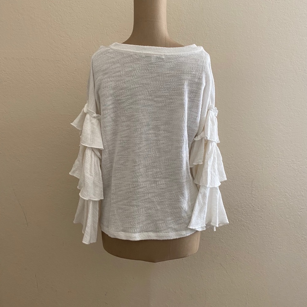 Ro&De Cream Ruffle top - Picture 3 of 4